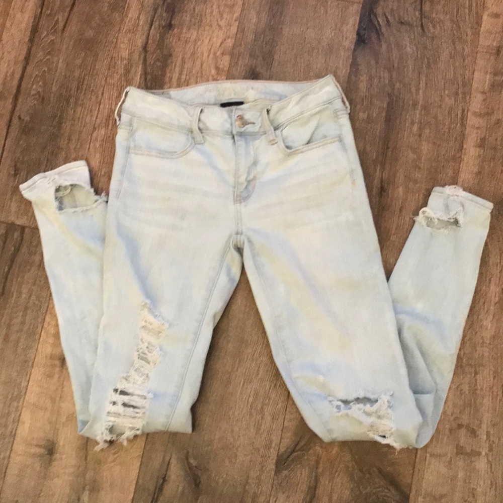 American eagle Light wash jagging’s Size 4 Long